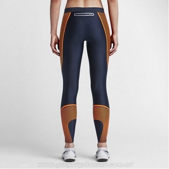 NIKE 🆕 RARE Navy Power Speed Running Leggings S - Picture 3 of 8
